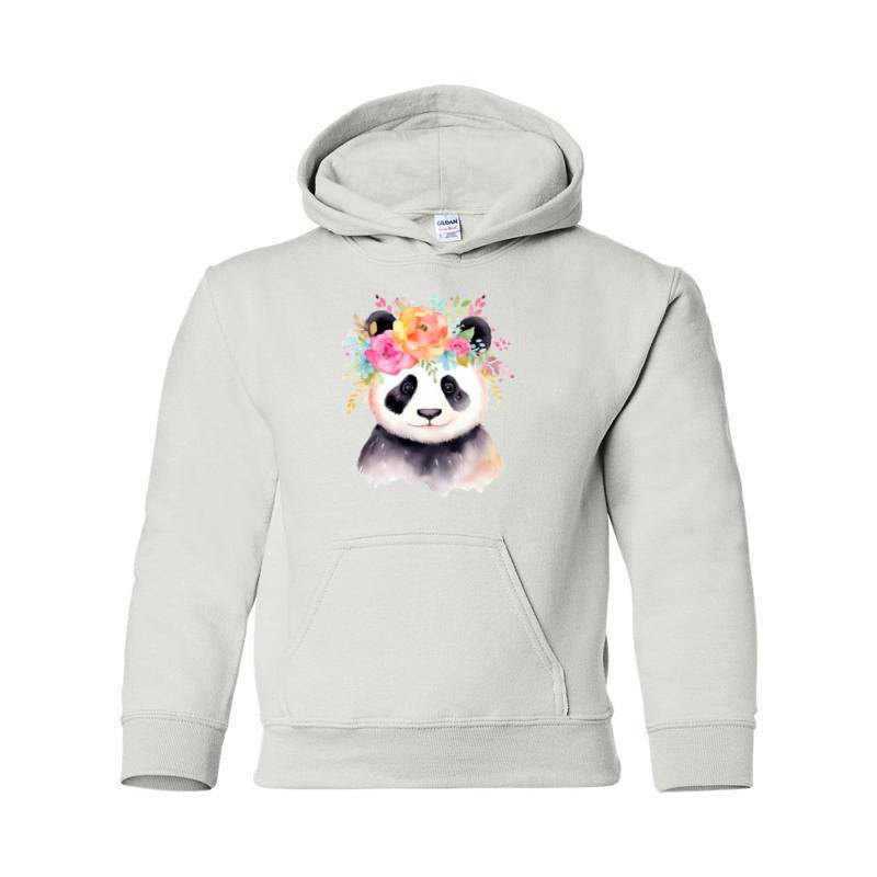 Panda with flowers Hooded Sweatshirt