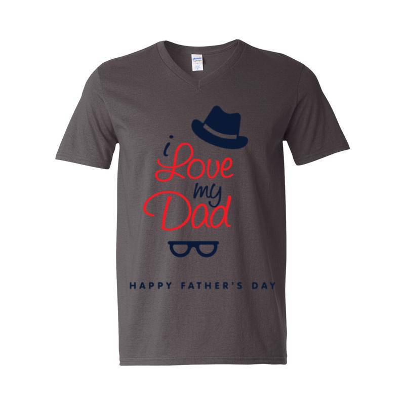 I Love My Dad V-Neck T-Shirt