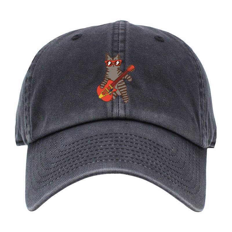 Cat Guitar Baseball Cap