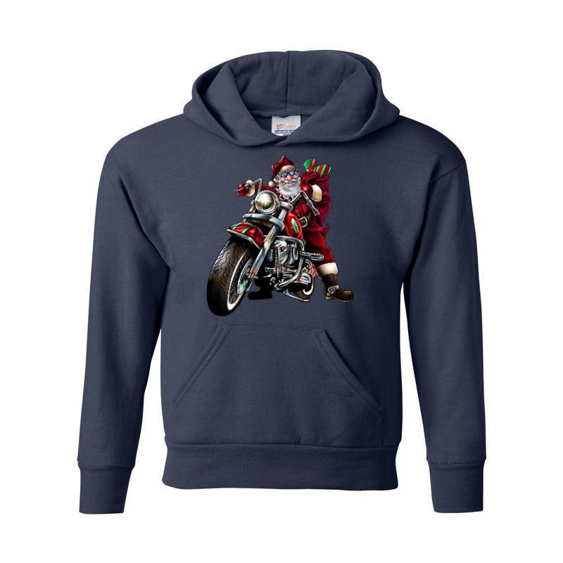 Motorcycle Santa Claus Hoodie