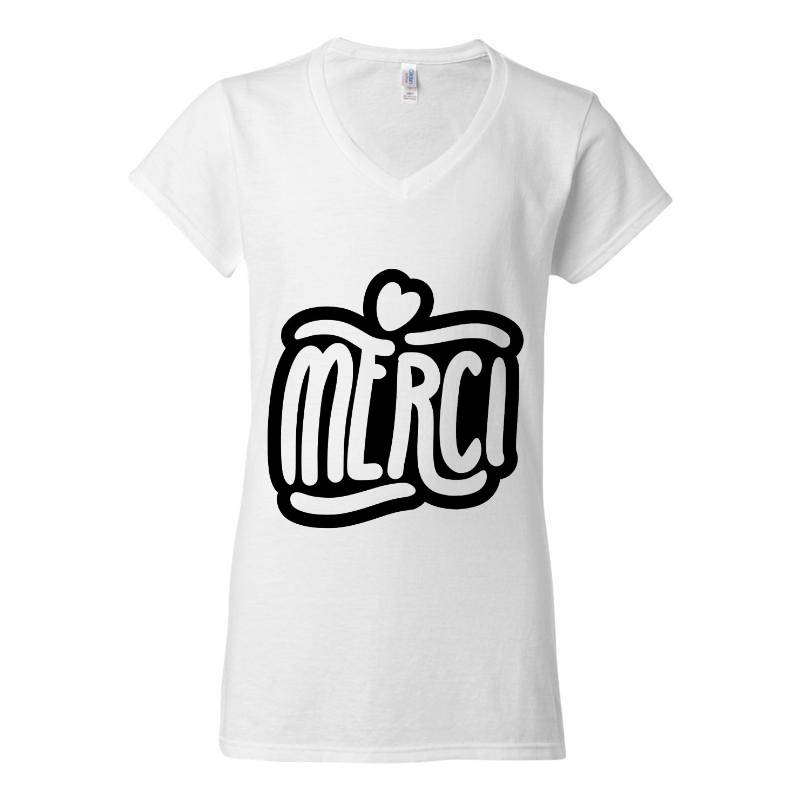 Merci V-Neck T-Shirt