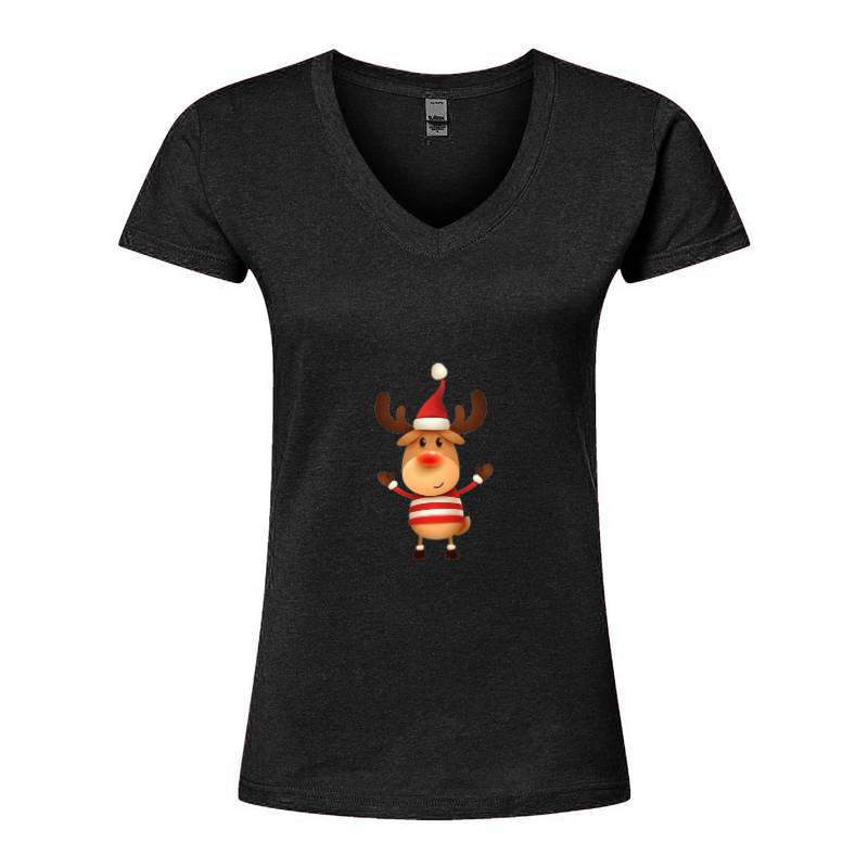 Cristmas deer V-Neck T-Shirt