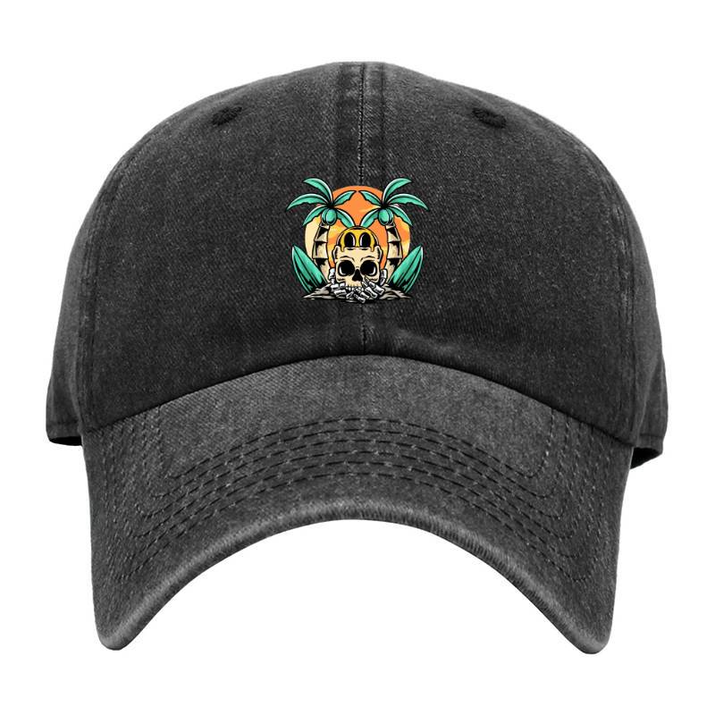Palm and Skull Baseball Cap
