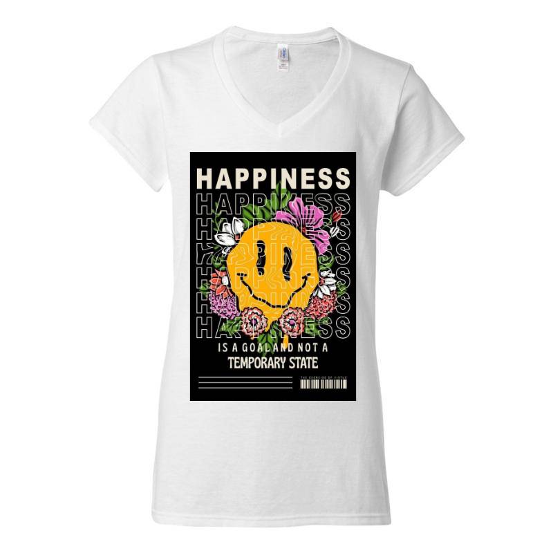 Happiness V-Neck T-Shirt