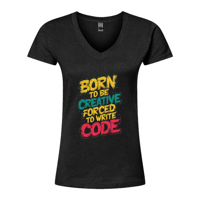 Creative V-Neck T-Shirt