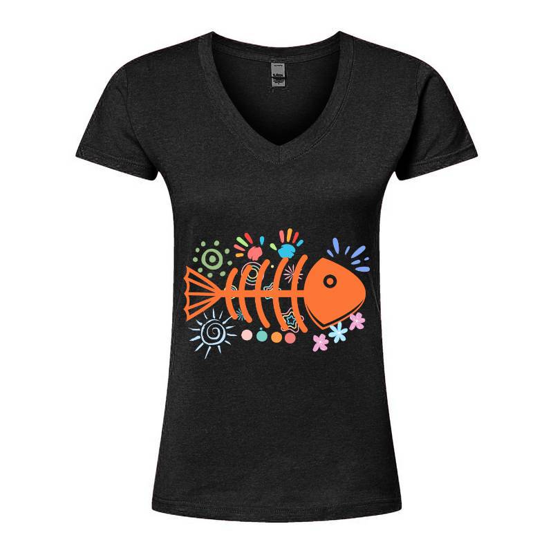 Fish Christmas V-Neck T-Shirt
