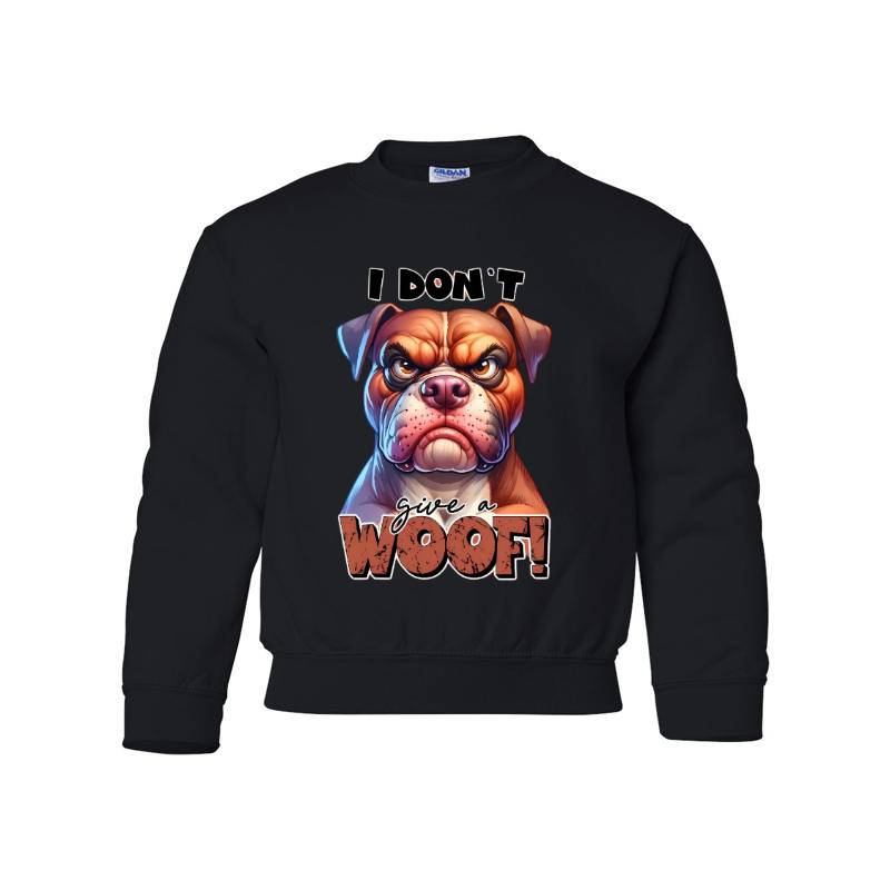 I Don't Give A Woof Youth Crewneck Sweatshirt 