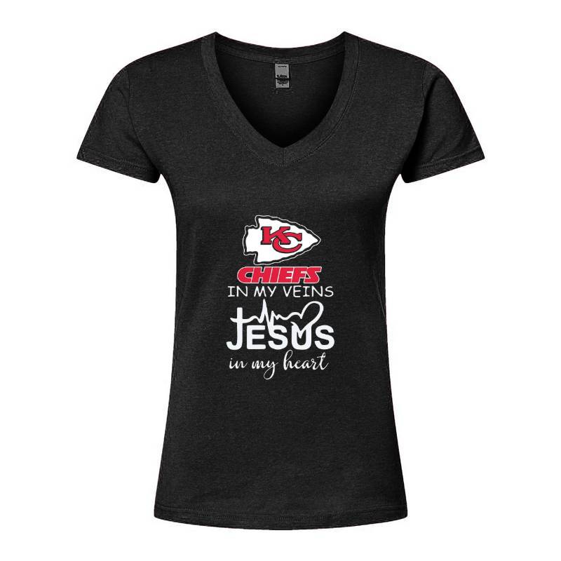 Kansas City Chiefs V-Neck T-Shirt