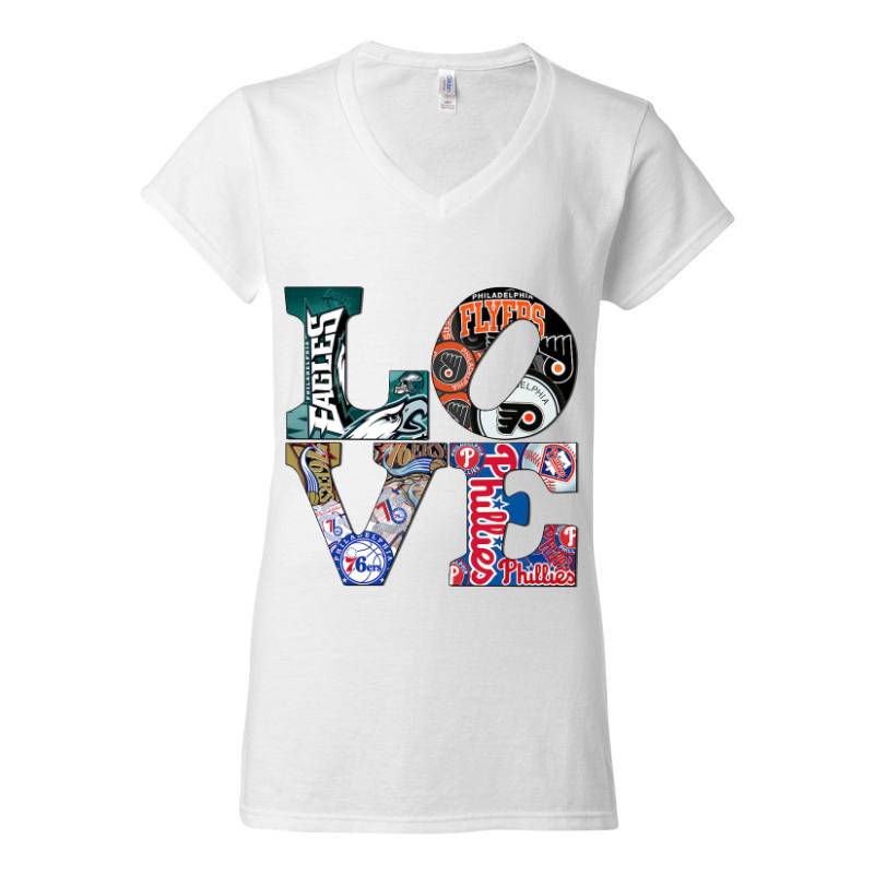 Philly Teams Love V-Neck T-Shirt