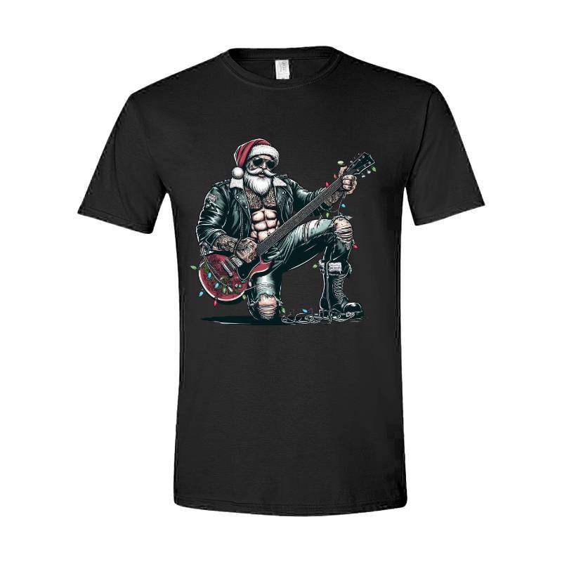 Guitar Santa Claus T-Shirt