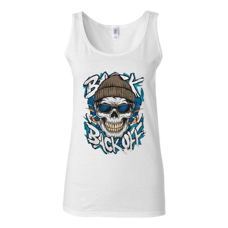 Back off Skull Tank Top T-Shirt