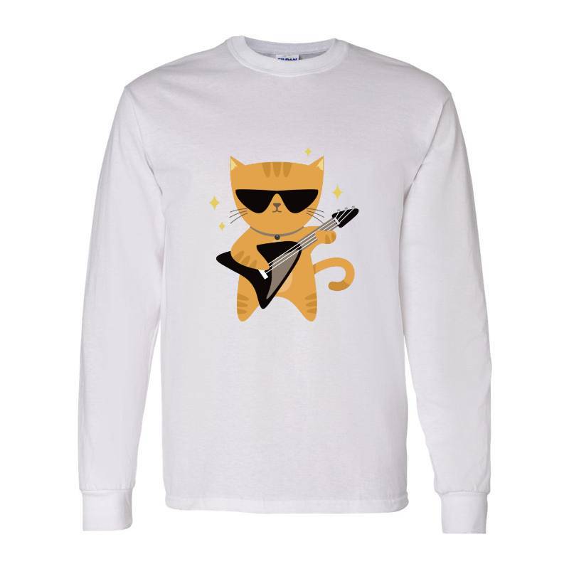Cat Guitar Long Sleeve Shirt