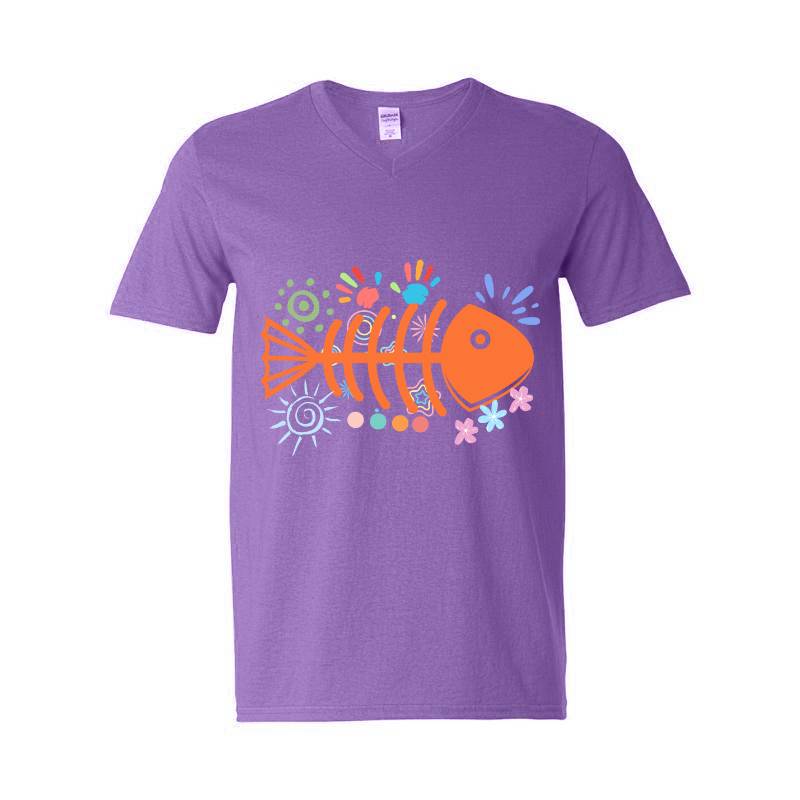 Fish Christmas V-Neck T-Shirt