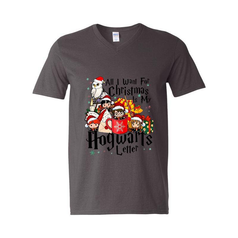 Christmas Hogwarts V-Neck T-Shirt