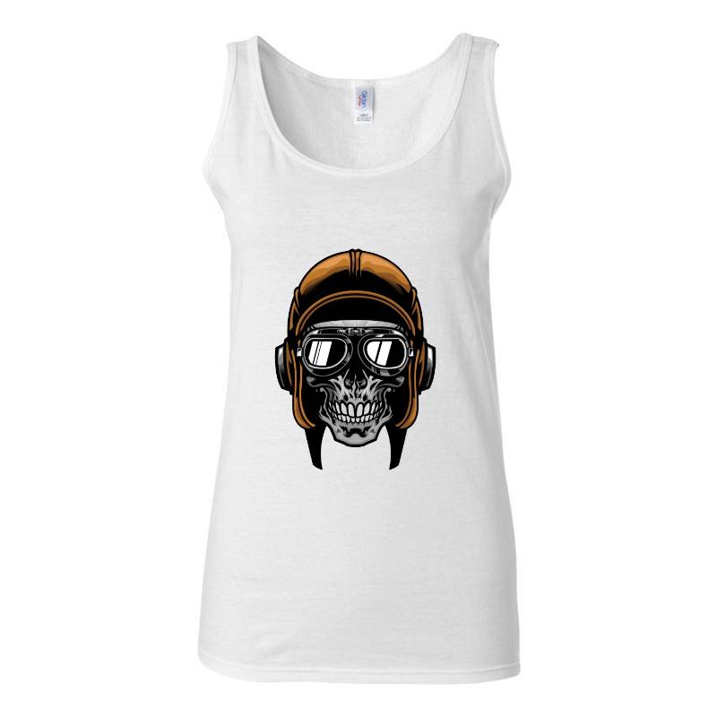 Pilot Skull Tank Top T-Shirt