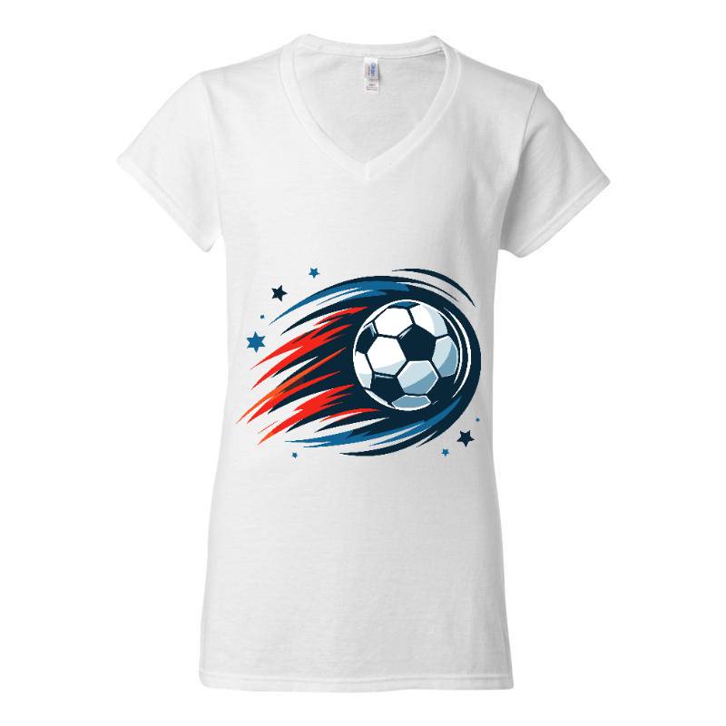 Soccer Ball  V-Neck T-Shirt