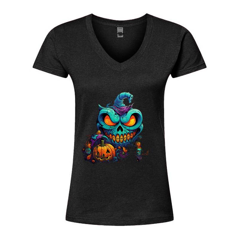 Groovy Halloween V-Neck T-Shirt