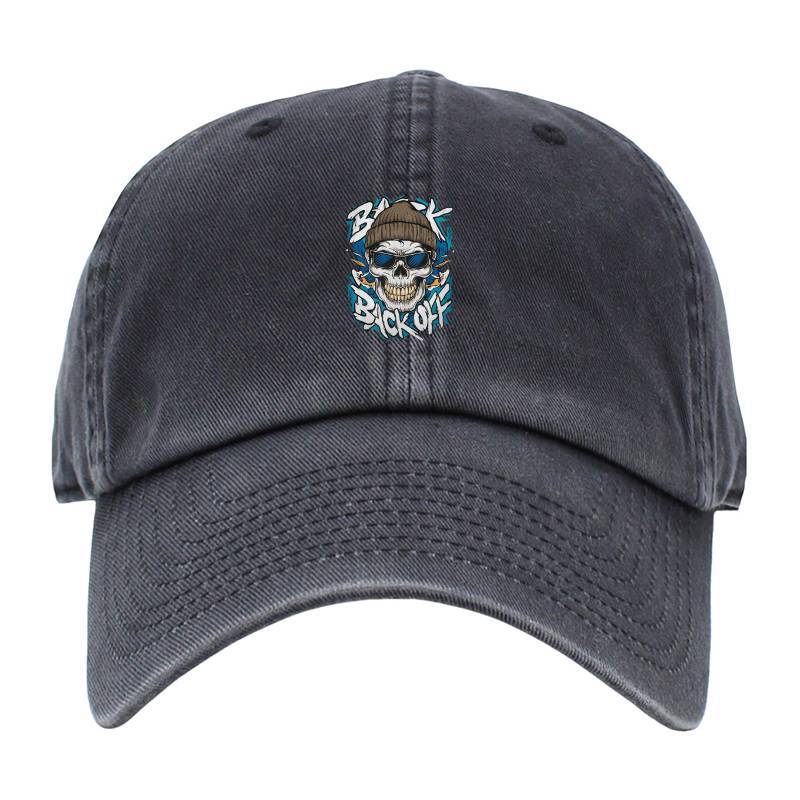 Back off Skull Baseball Cap