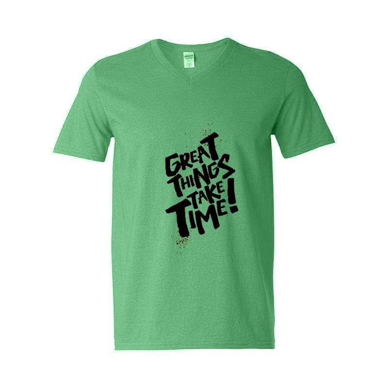 Great Things Take Time V-Neck T-Shirt