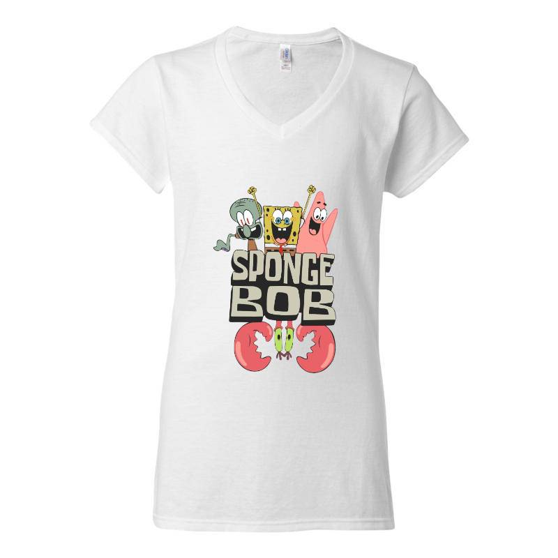 Sponge Bob V-Neck T-Shirt