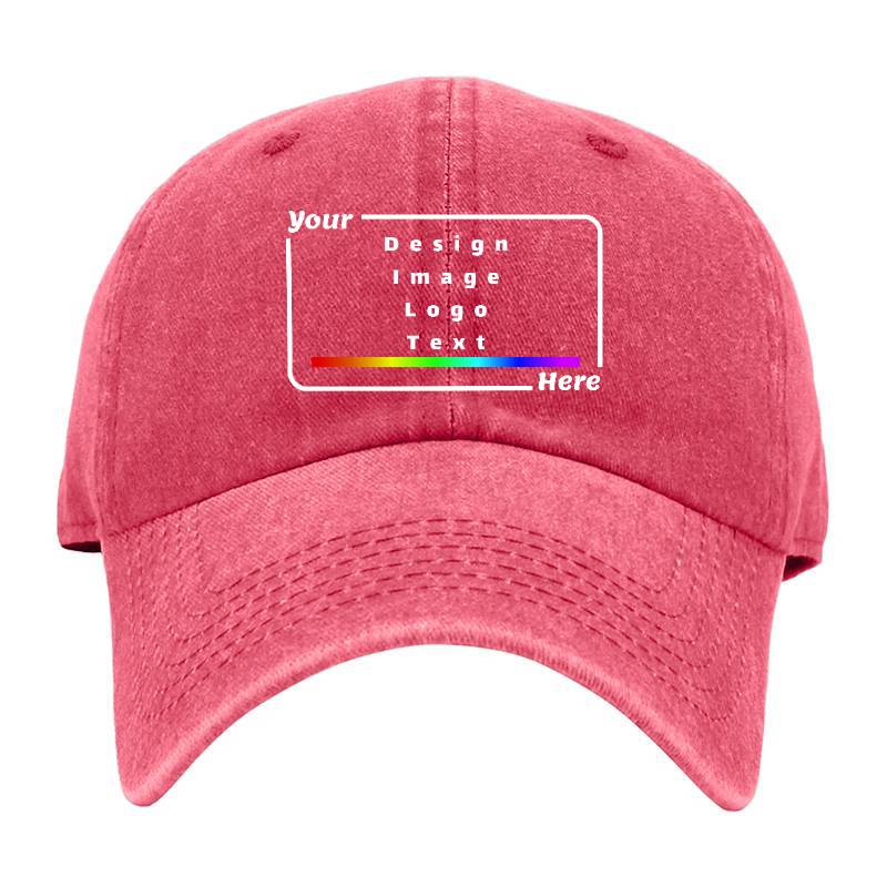 Your Design Here Caps Red Baseball Cap