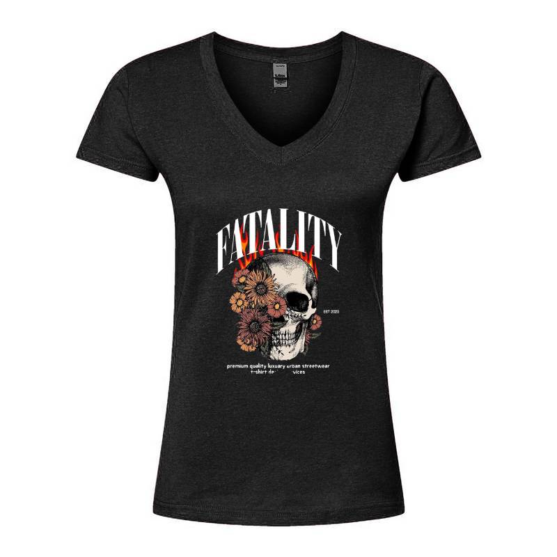 Fatality Skull V-Neck T-Shirt