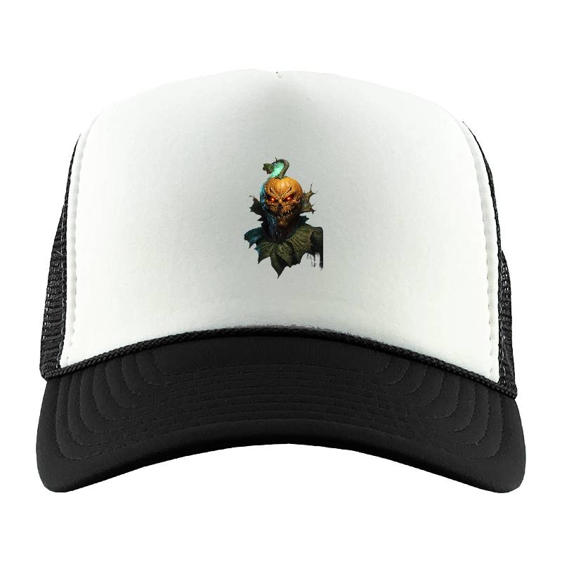 Halloween Pumpkin Head Trucker Hat