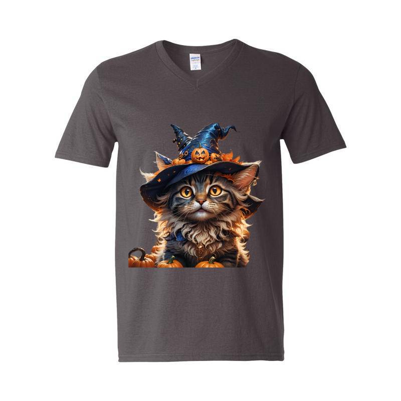 Cat Halloween V-Neck T-Shirt