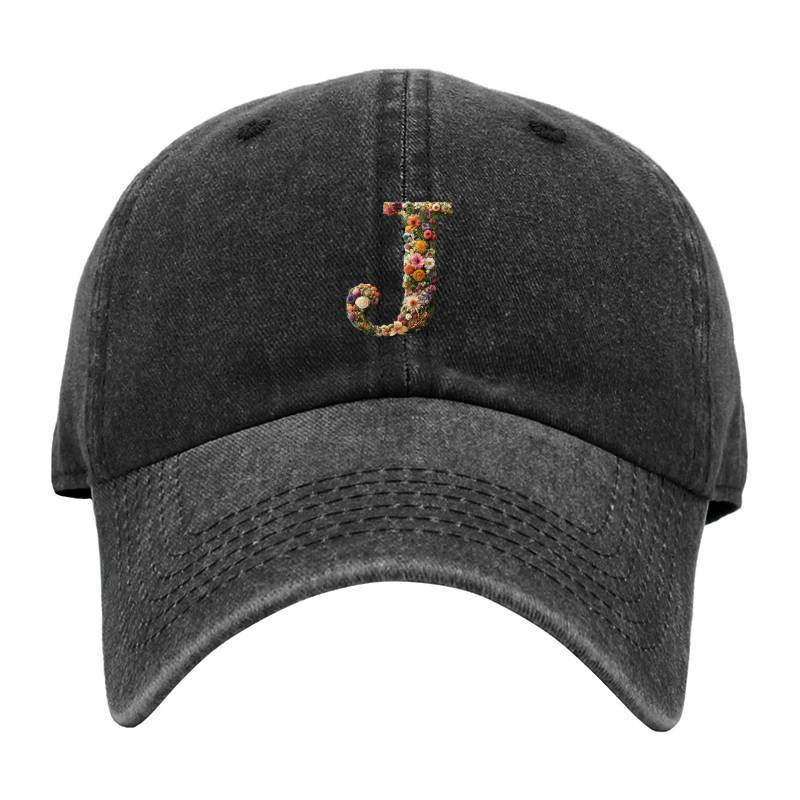 Letter J Baseball Cap