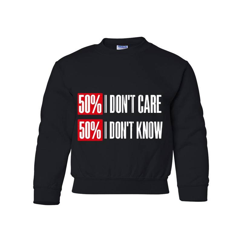 Dont Care Dont Know Youth Crewneck Sweatshirt 