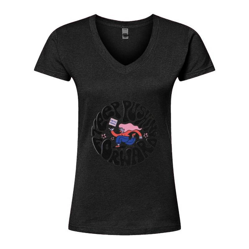 KEEP PUSHING FORWARD V-Neck T-Shirt