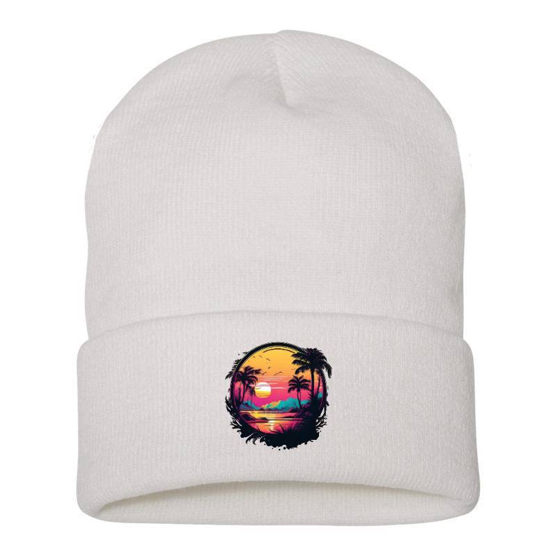 Sunset On The Tropical Island Beanie