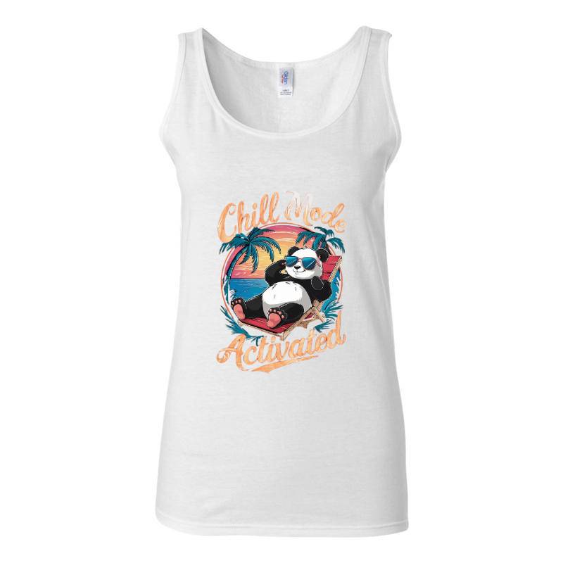 Chill Mode Panda Tank Top T-Shirt