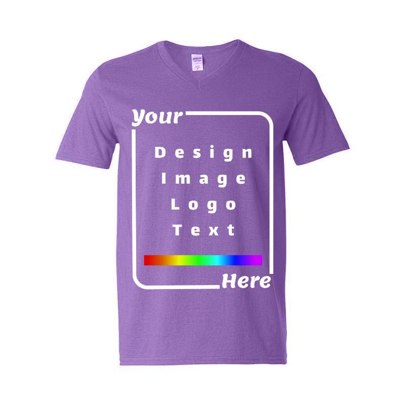Your Design Here Multi Color V-Neck T-Shirt