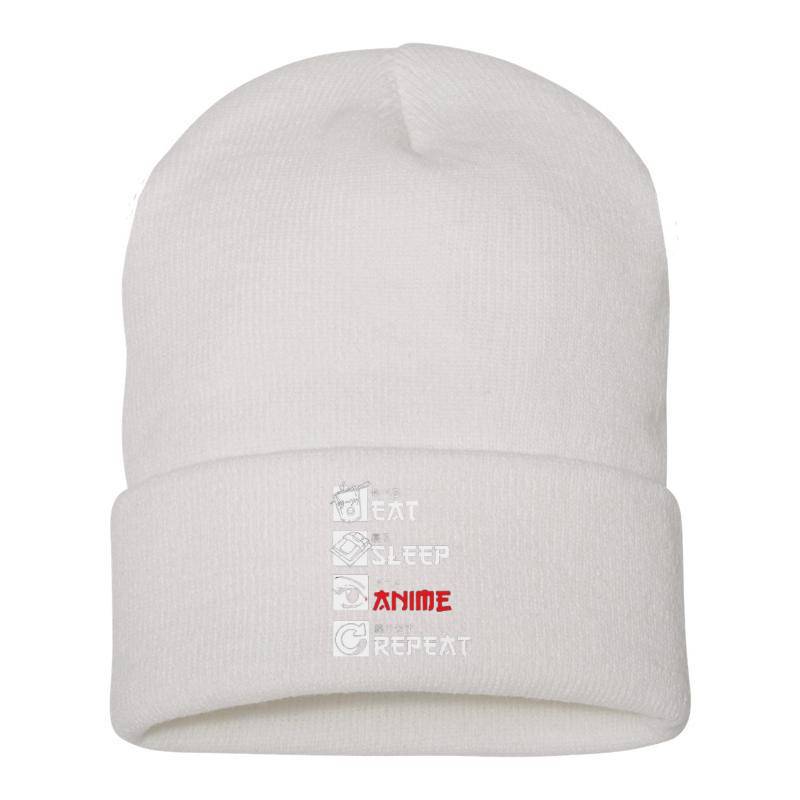 Eat Sleep Anime Repeat Beanie