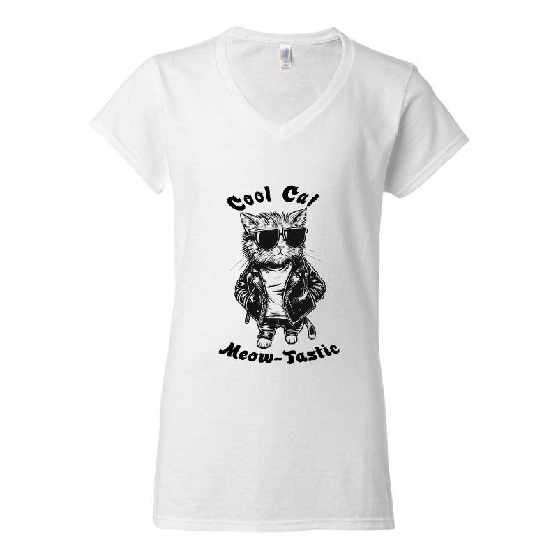 Cool Cat V-Neck T-Shirt