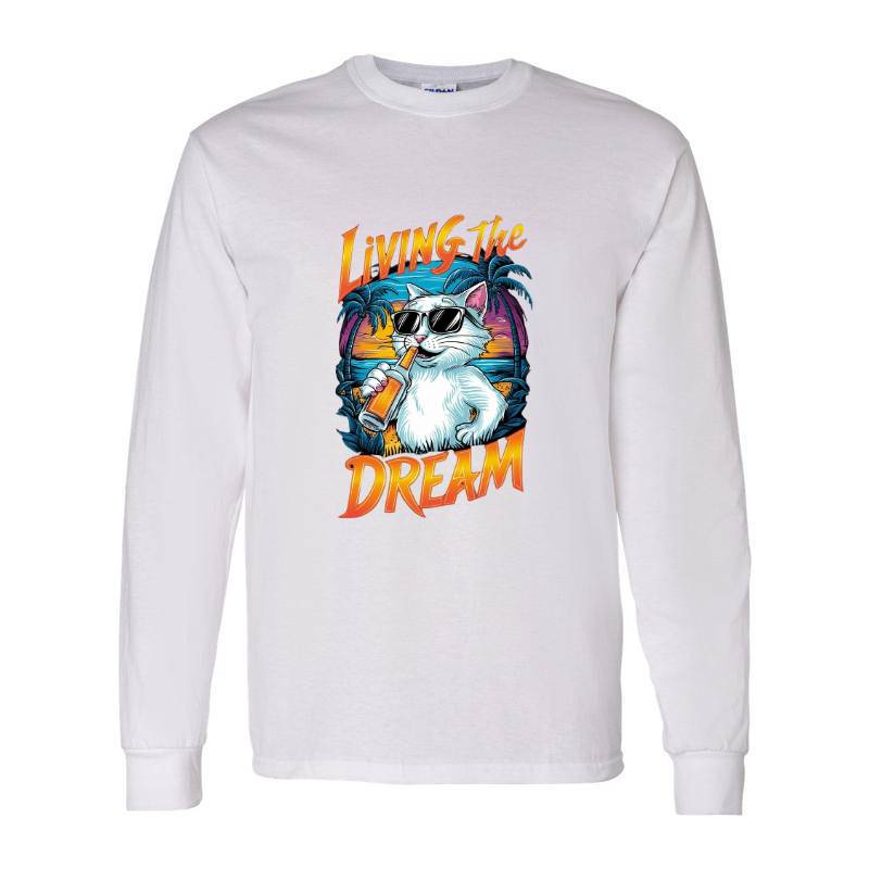 Living The Dream Cat Long Sleeve Shirt