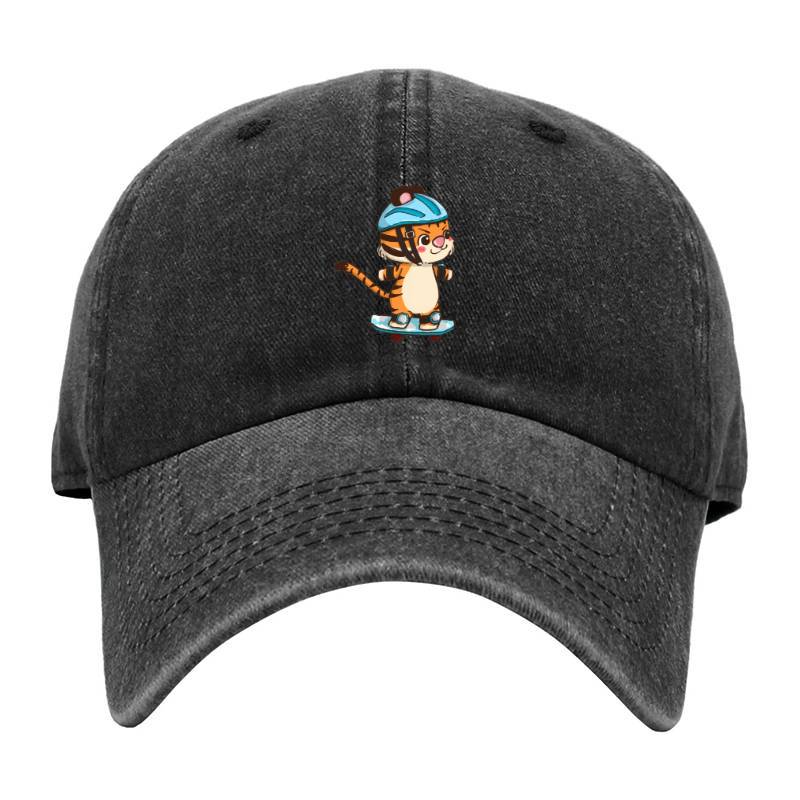 Skating Cat Baseball Cap