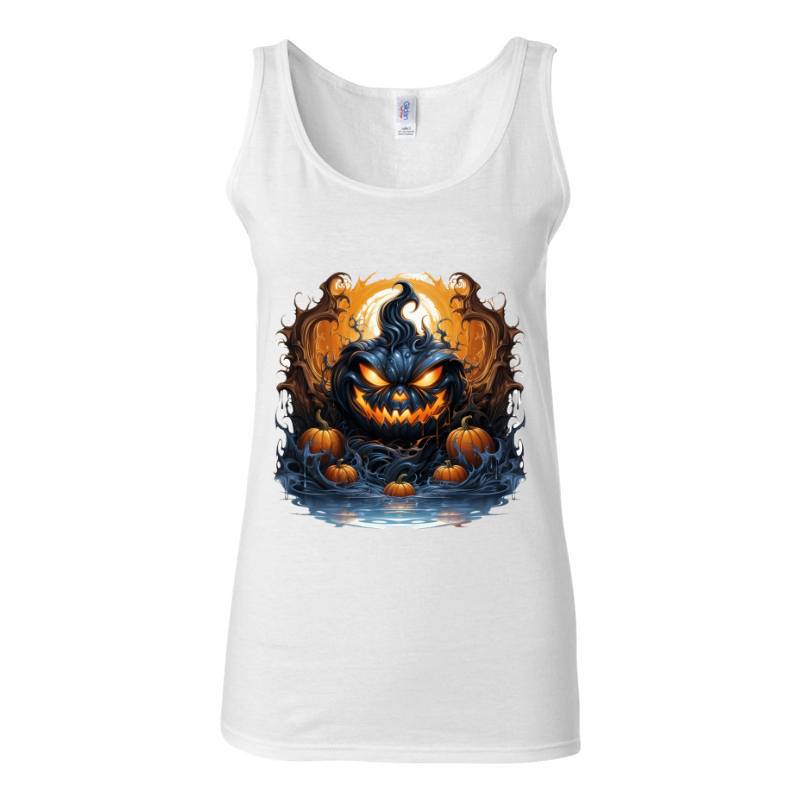 Scary Pumpkin Tank Top T-Shirt