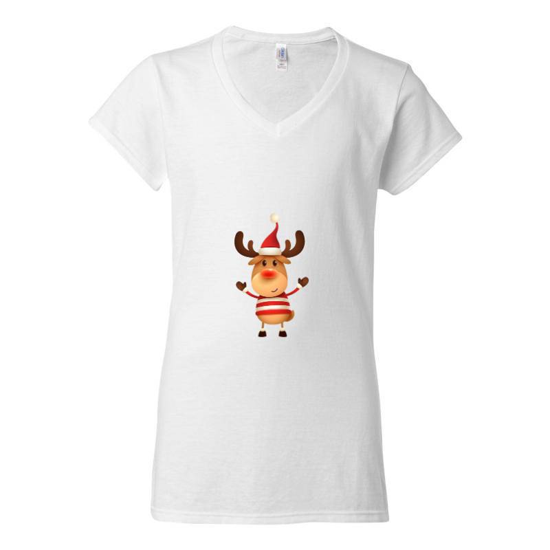 Cristmas deer V-Neck T-Shirt