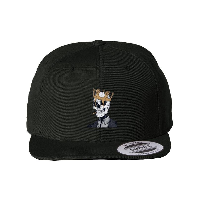 King Skull Snapback Cap