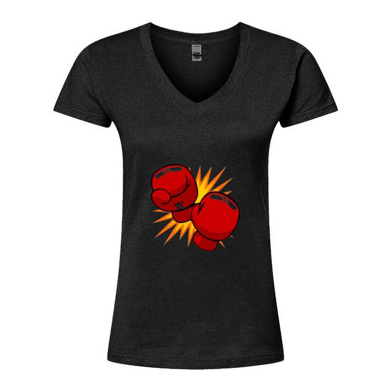 Boxing gloves V-Neck T-Shirt