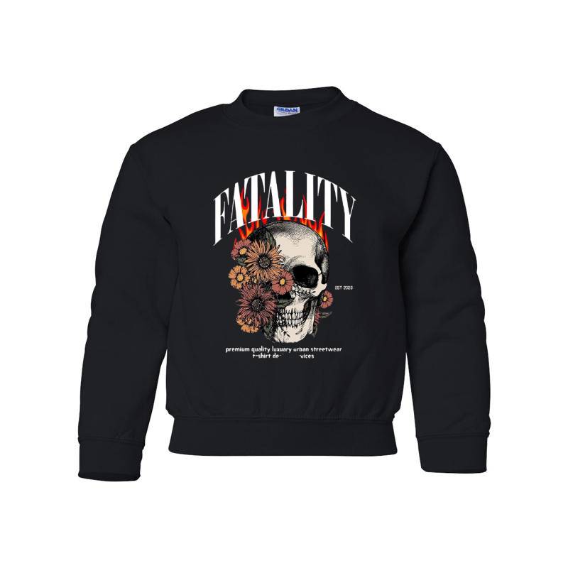 Fatality Skull Youth Crewneck Sweatshirt 