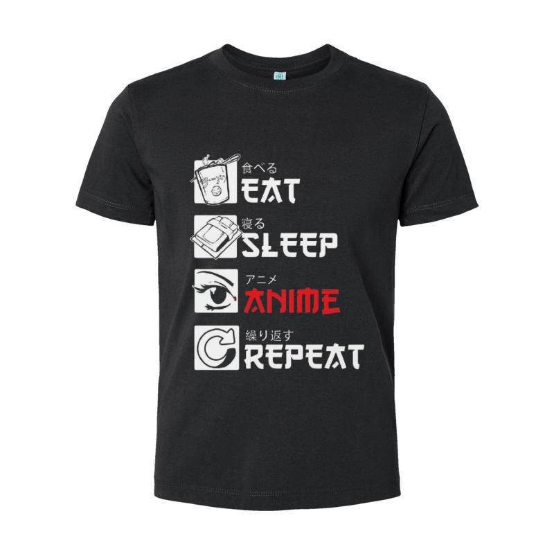 Eat Sleep Anime Repeat T-Shirt 