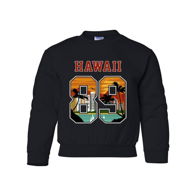 Hawaii 89 Youth Crewneck Sweatshirt 