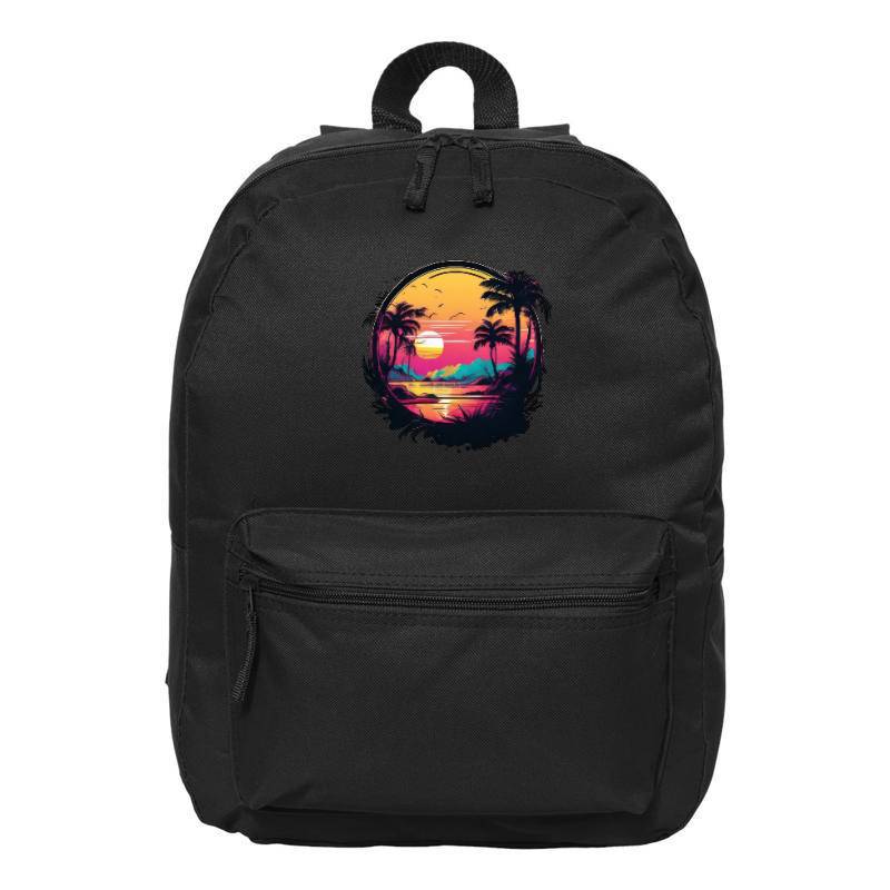 Sunset On The Tropical Island Backpack