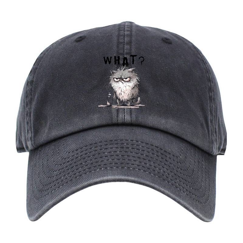 Funny Cat Coffee Sarcastic Meme Frazzled Cat Debie Baseball Cap