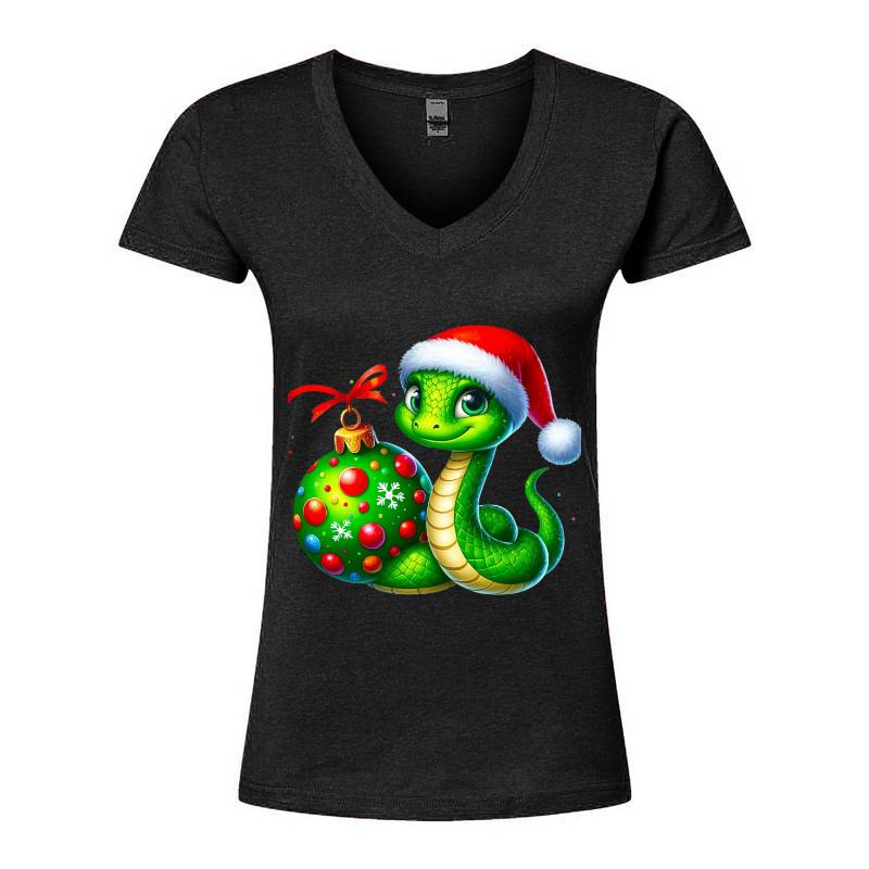 Christmas Snake V-Neck T-Shirt