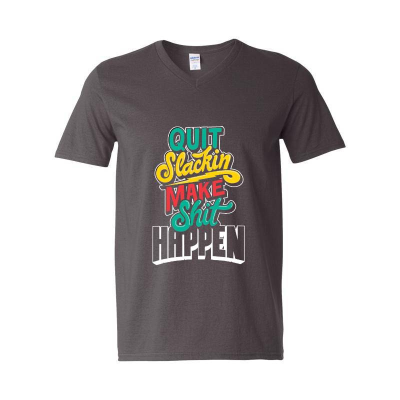 Quit V-Neck T-Shirt