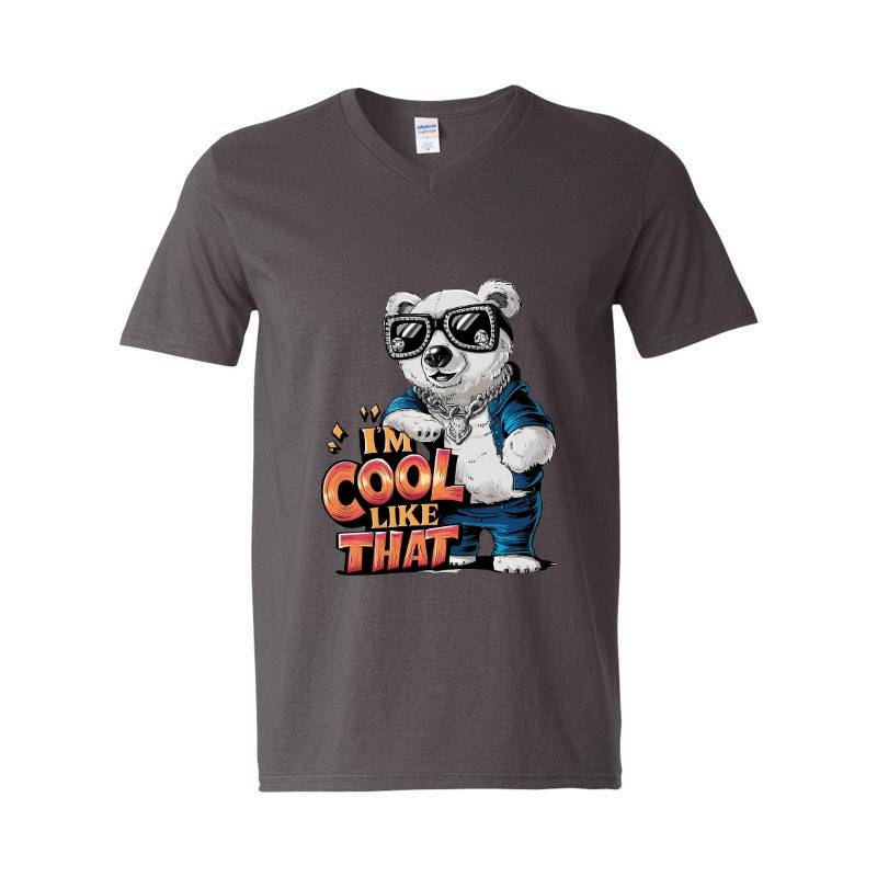 Cool Panda V-Neck T-Shirt
